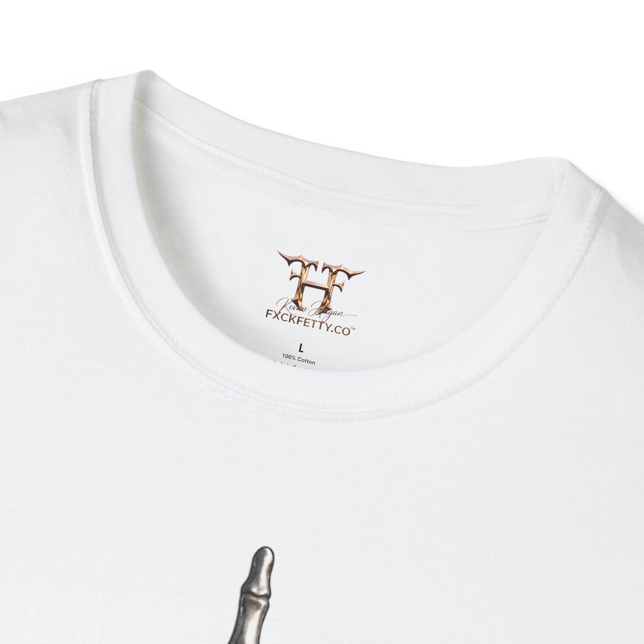 Graphic T-Shirt — Skeleton Hand Middle Finger “FETTY” Streetwear Tee