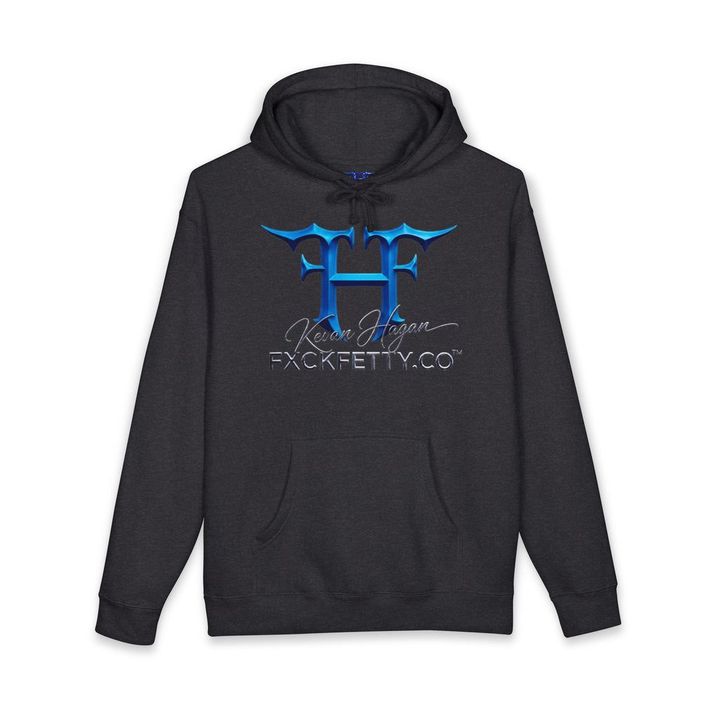 FXCKFETTY Co. Blue Gothic Logo Hoodie - Streetwear Pullover