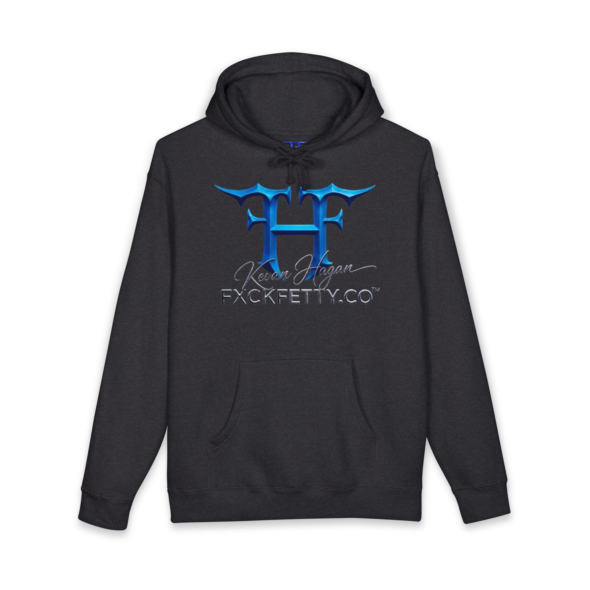 FXCKFETTY Co. Blue Gothic Logo Hoodie - Streetwear Pullover