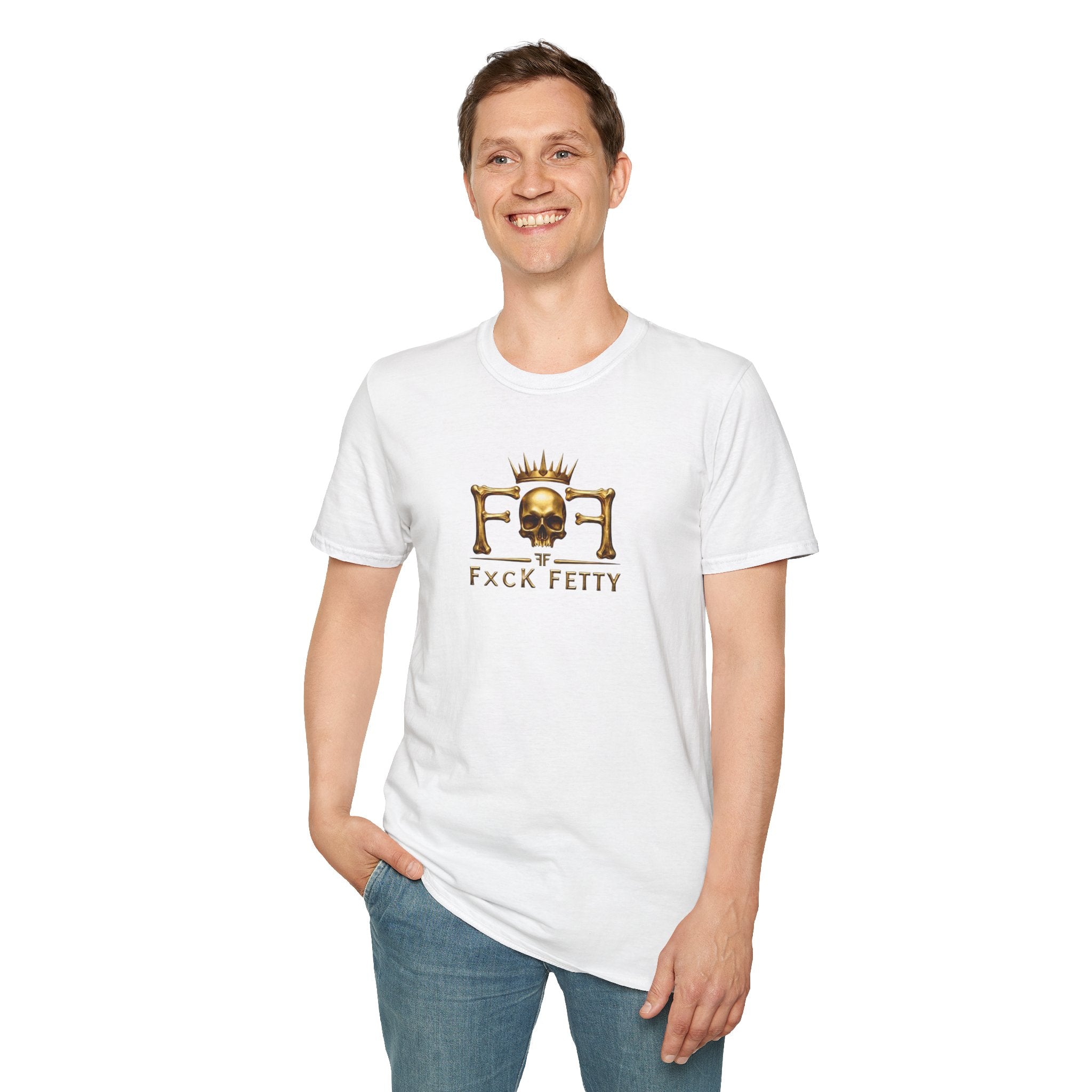 Fxck Fetty Gold Skull Tee — Edgy Crowned Skull Graphic T-Shirt
