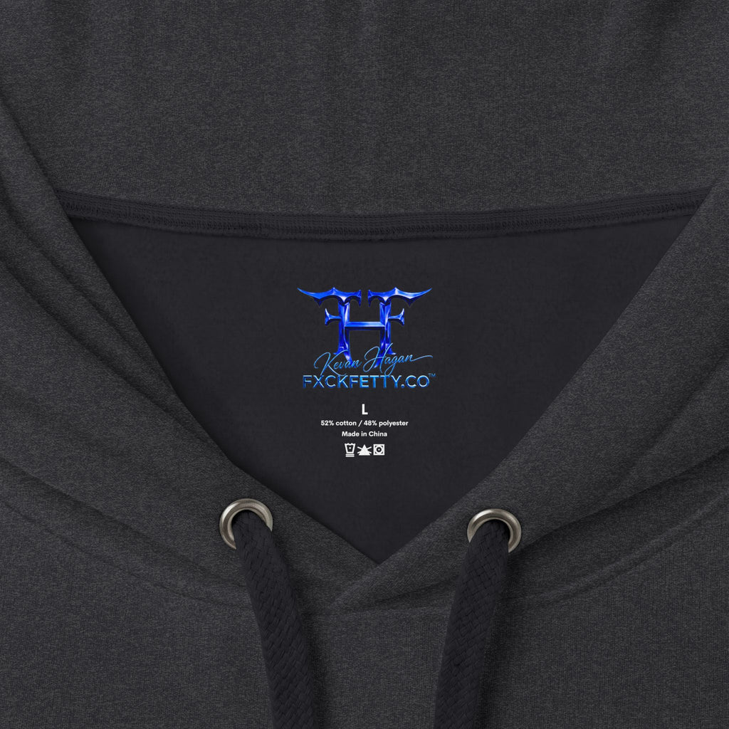 FXCKFETTY Co. Blue Gothic Logo Hoodie - Streetwear Pullover