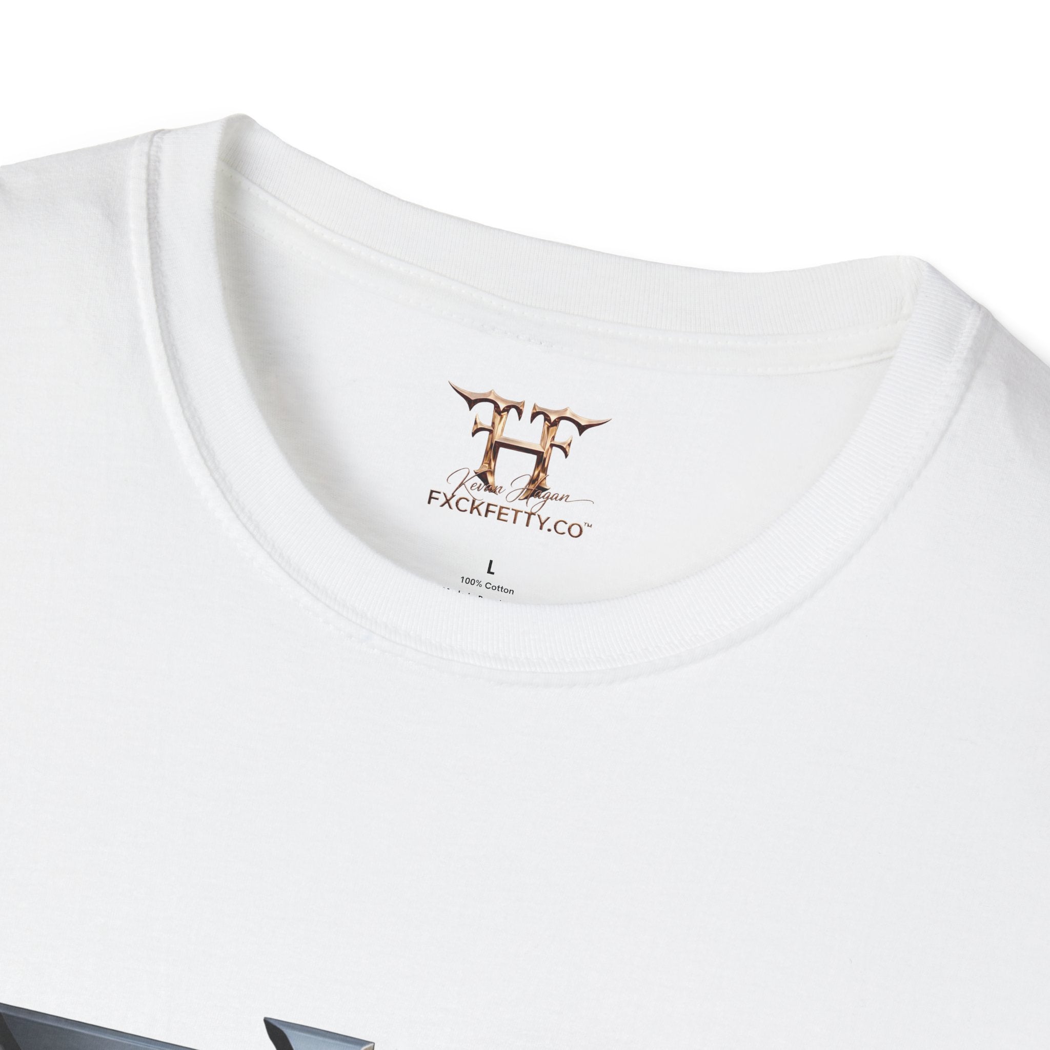 Winged Monogram T-Shirt — Metallic 'FH' Logo