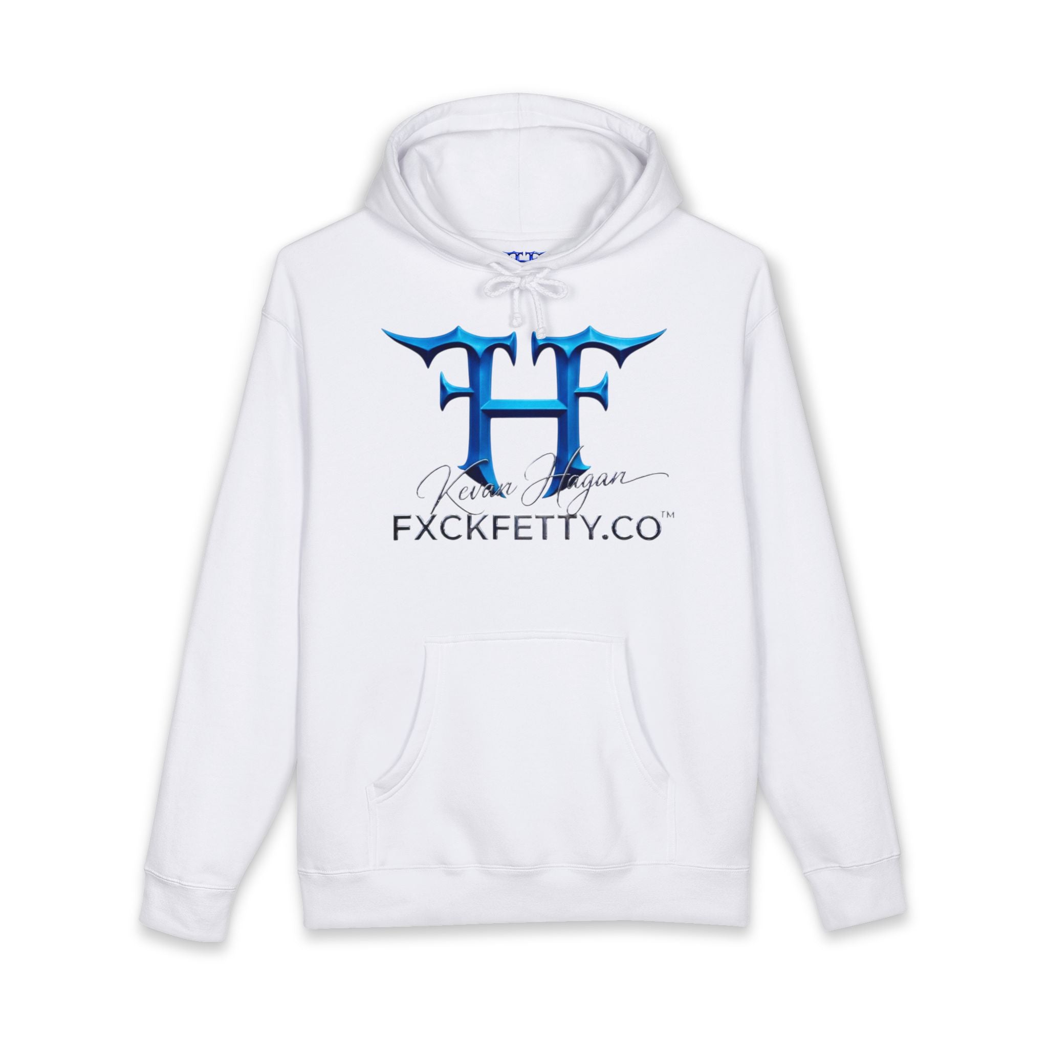 FXCKFETTY Co. Blue Gothic Logo Hoodie - Streetwear Pullover