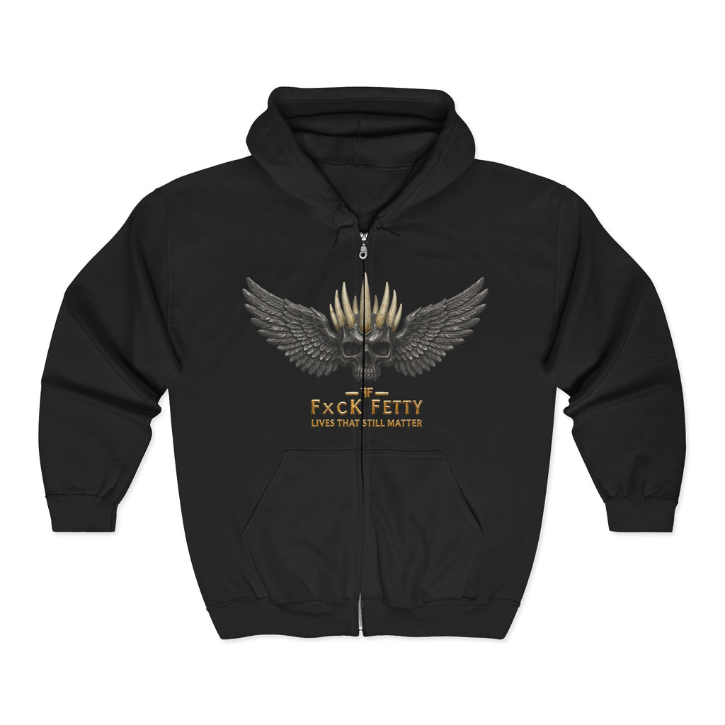 Winged Bullet Zip Hoodie — "Pack Fetti" Tactical Ammo Design