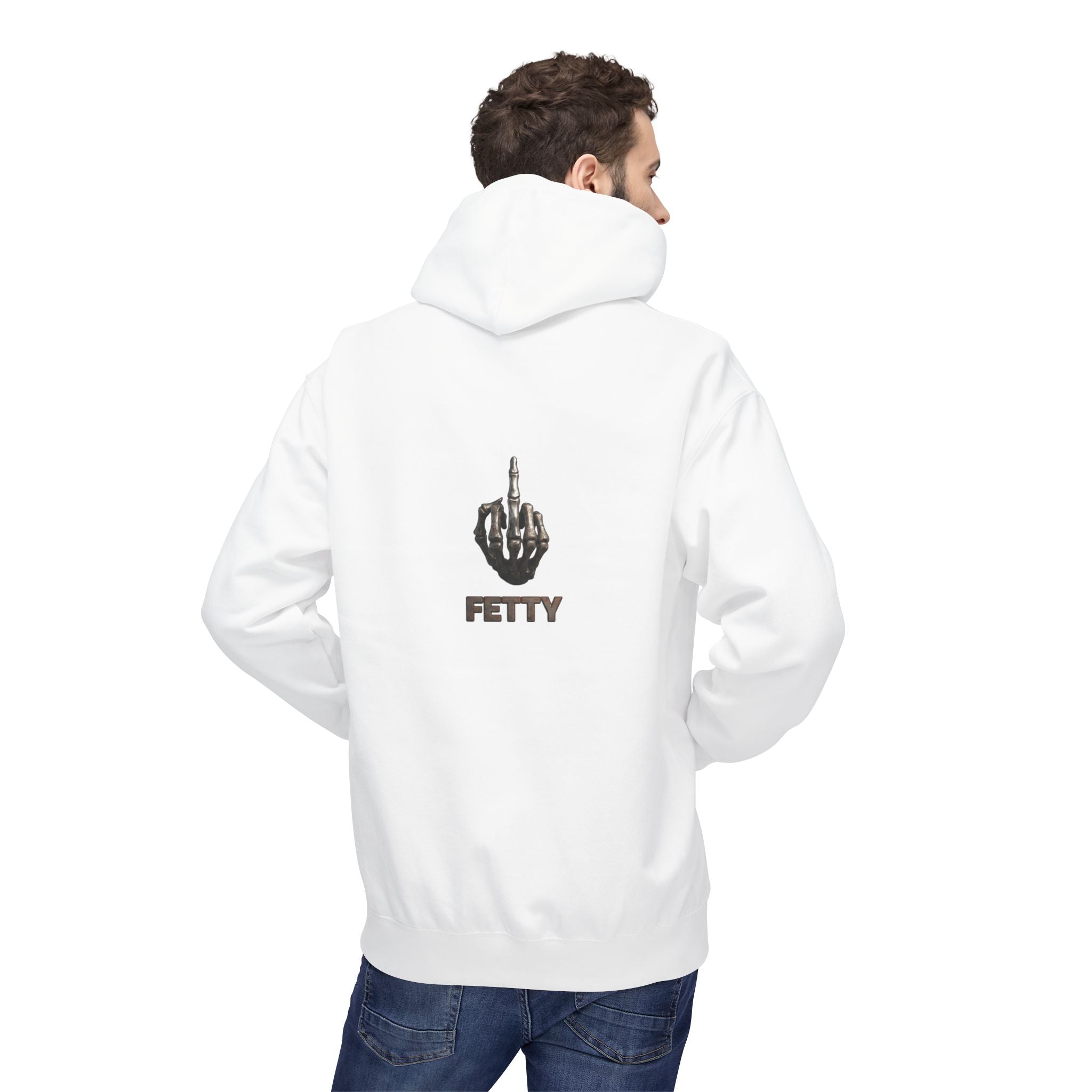 Hoodie — Elegant Monogram 'FF' Logo with 'Kevan Hagan' Script Back