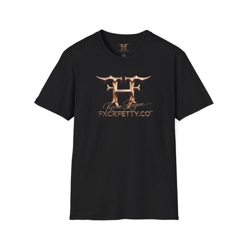 Metallic Monogram 'HF' Logo T-Shirt — Kevan Hagan FXCKFETTY.co Graphic Tee