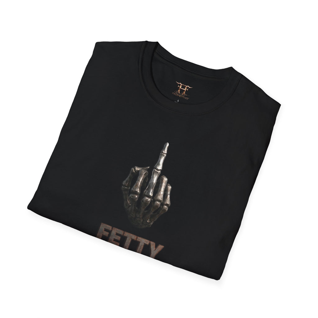 Graphic T-Shirt — Skeleton Hand Middle Finger “FETTY” Streetwear Tee