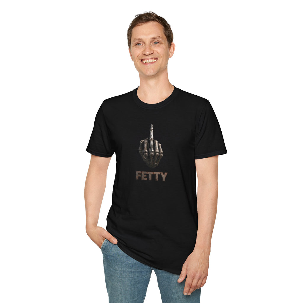 Graphic T-Shirt — Skeleton Hand Middle Finger “FETTY” Streetwear Tee
