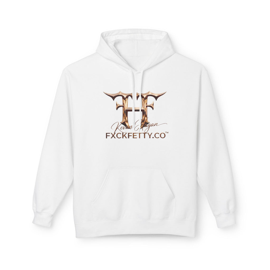 Hoodie — Elegant Monogram 'FF' Logo with 'Kevan Hagan' Script Back
