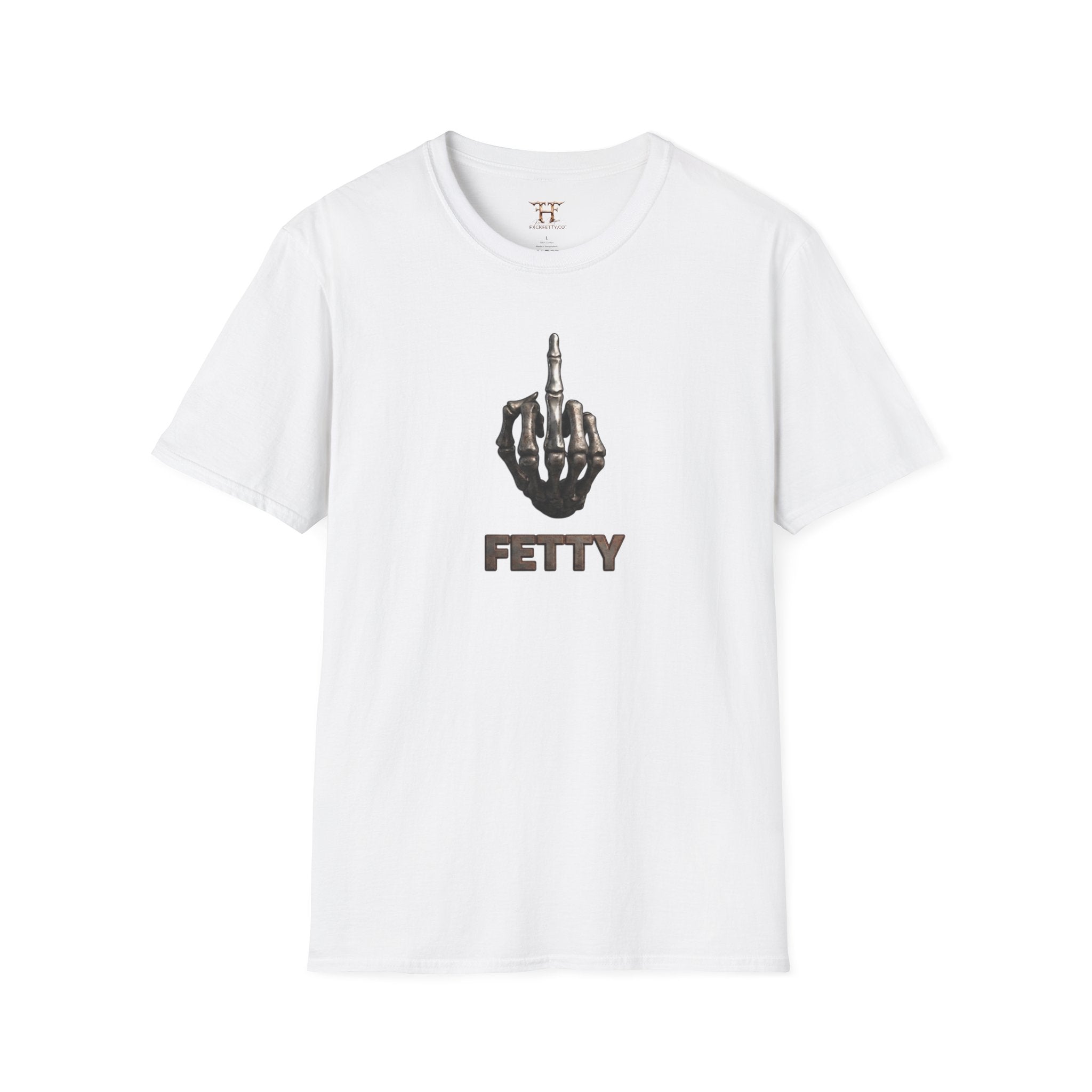 Graphic T-Shirt — Skeleton Hand Middle Finger “FETTY” Streetwear Tee