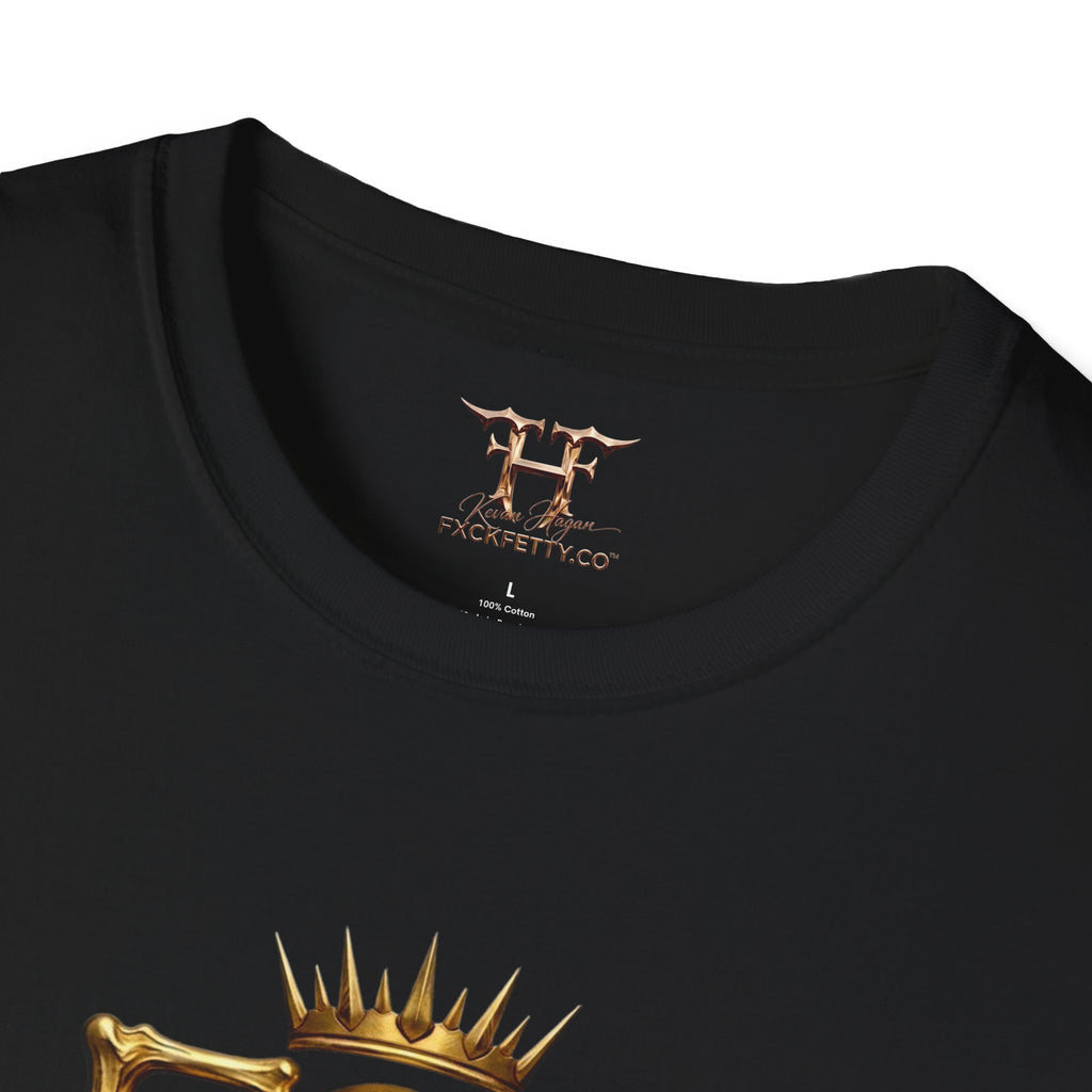 Fxck Fetty Gold Skull Tee — Edgy Crowned Skull Graphic T-Shirt
