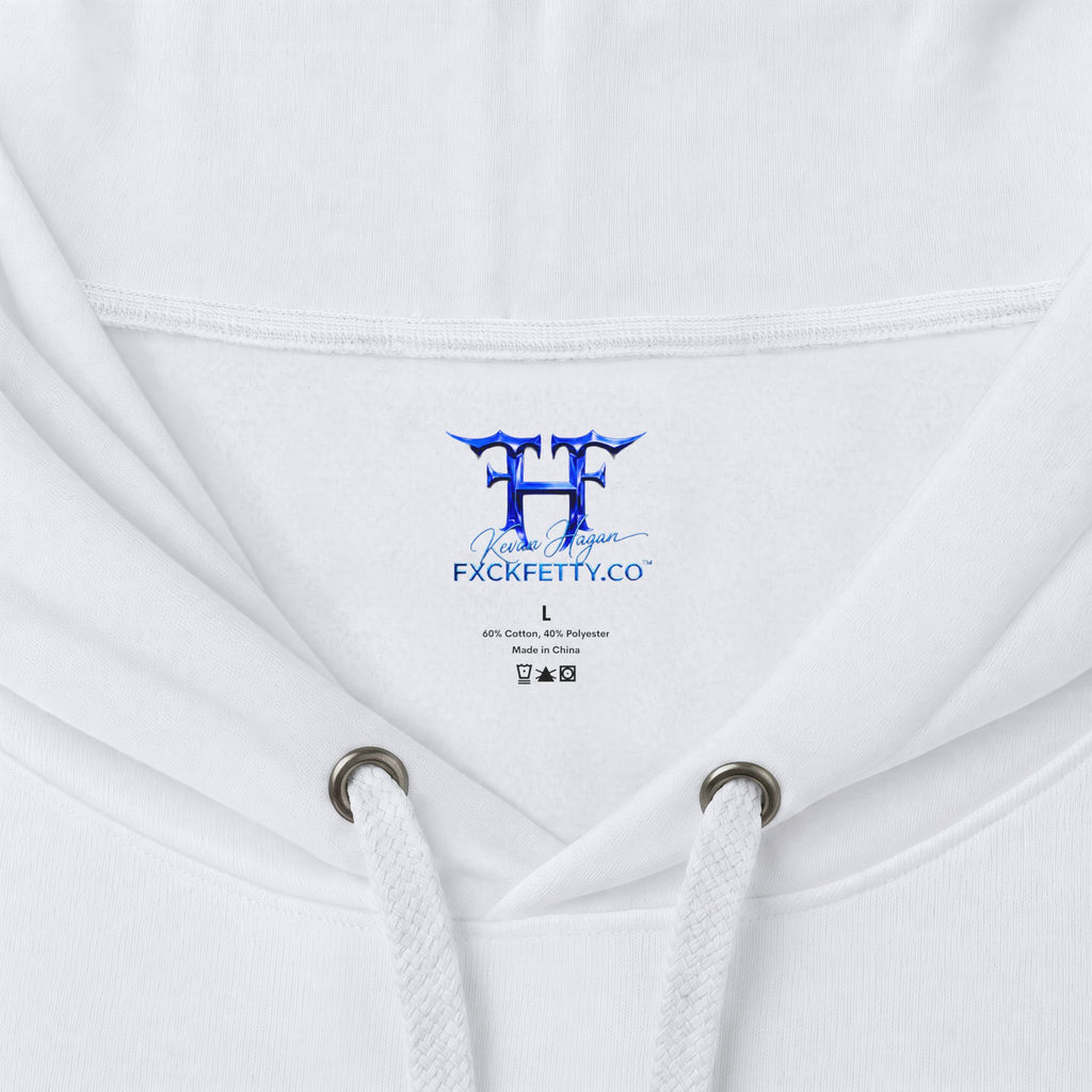 FXCKFETTY Co. Blue Gothic Logo Hoodie - Streetwear Pullover