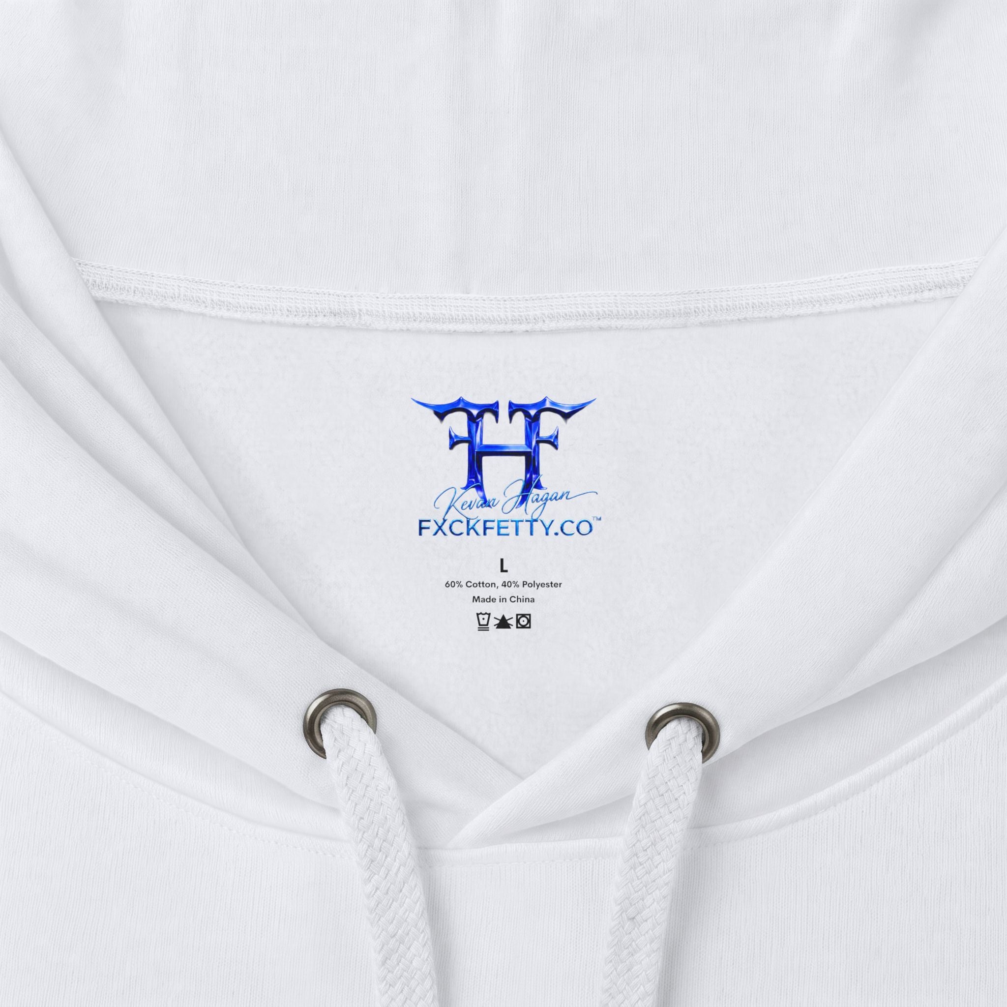 FXCKFETTY Co. Blue Gothic Logo Hoodie - Streetwear Pullover