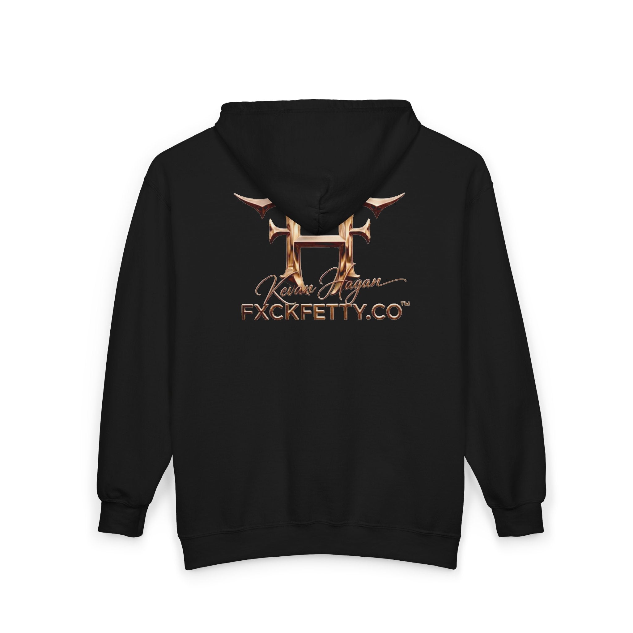 Winged Crown Zip Hoodie — Back Logo 'FCK R FTTY' Streetwear Jacket