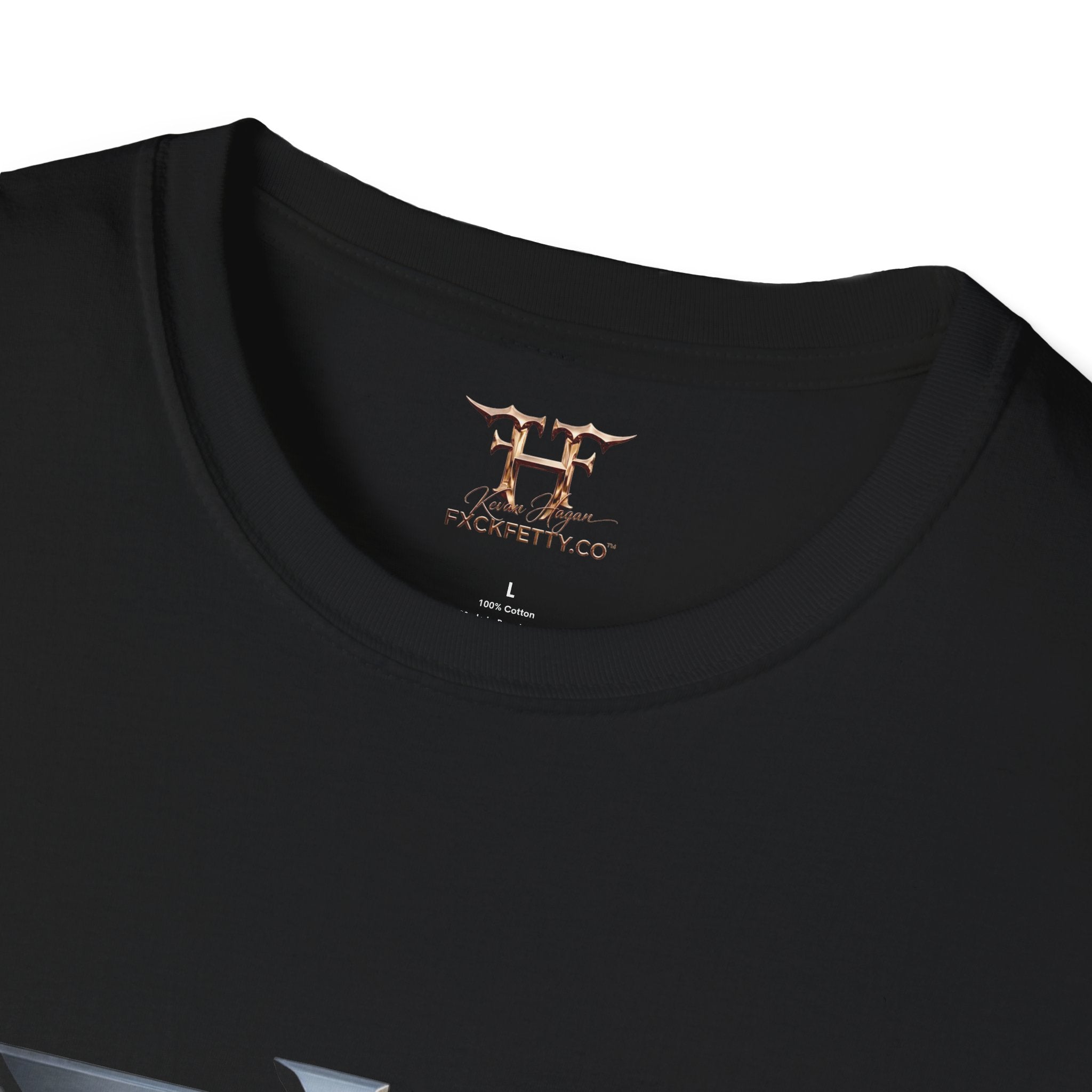 Winged Monogram T-Shirt — Metallic 'FH' Logo